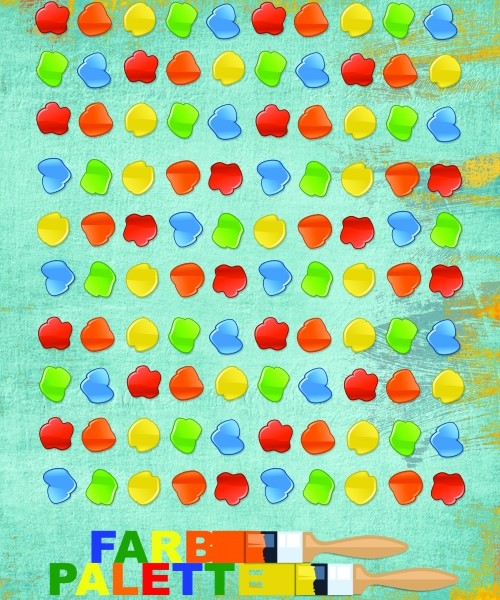 Farbpalette Brettspiel Lernspiel